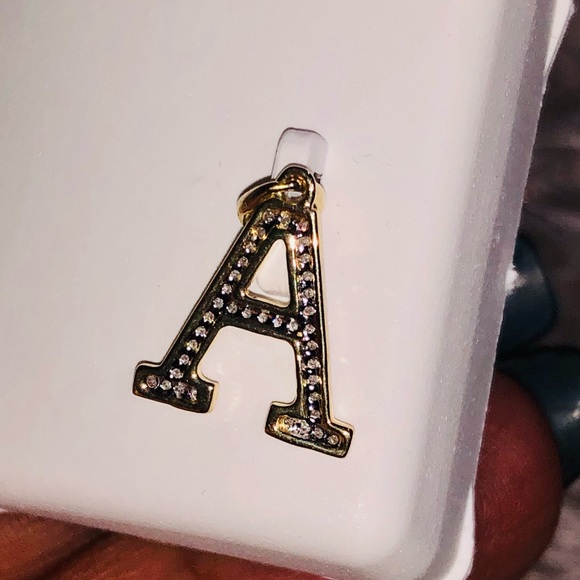 10k Gold Real Diamond Initial charm All Letter Not plated NOT CZ FREE APPRAISAL - Picture 4 of 10